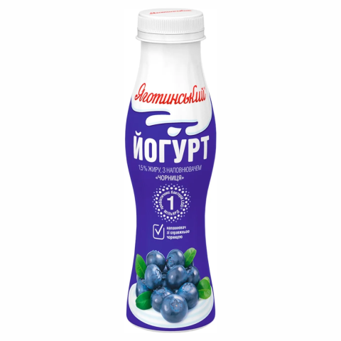 Йогурт Яготинське 1,5% 270г Чорниця пл