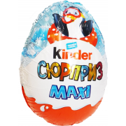 Шоколадне яйце KinderМаксі 100г Т1х12х1