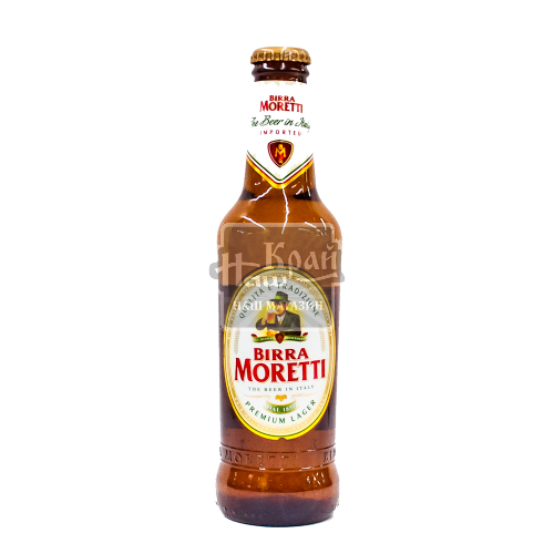 Пиво Birra Moretti 0,33л світле 4,6% с/б