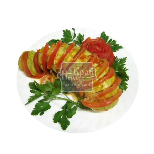 Кабачки запечені з томатами ваг