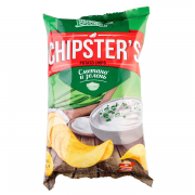 Чипси Chipsters 70г Сметана Зелень