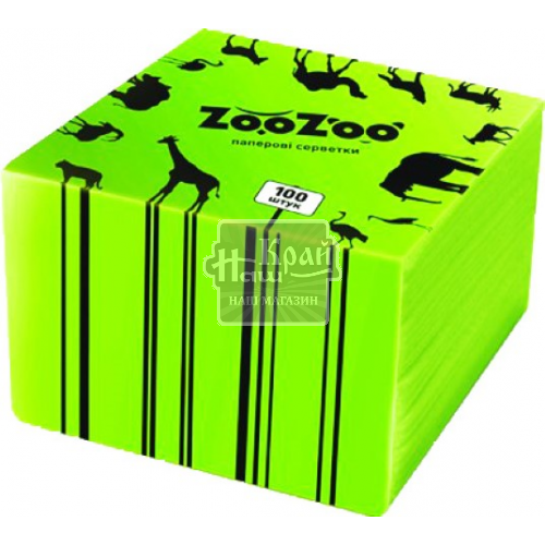 Серветки ZooZoo 24*23 100шт зелена