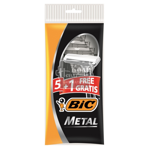 Станок BIC Metal 1 лезо Акція 5+1
