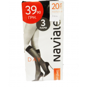 Гольфи NAVIALE 20д 3пари one size NERO