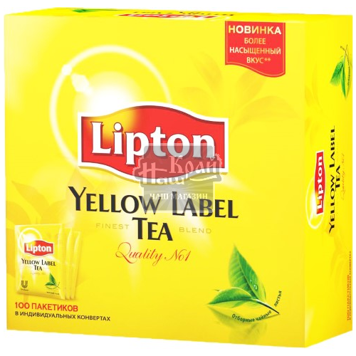 Чай Lipton 100шт*2г чор Yellow Label