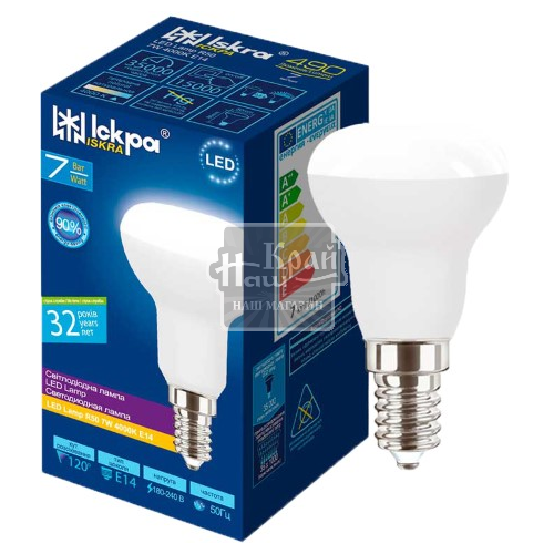 Лампочка Іскра LED Lamp C37 7W 4000K E14