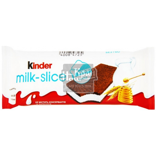 Тістечко Kinder milk-slice 28гБіскМолНач