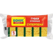 Губка Бонус 5шт кухонна Суперпіна