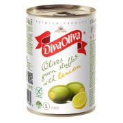 Оливки Diva Oliva 300г зелені з лимоном