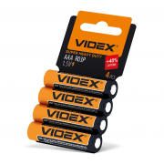 Батарейки Videx 4шт сольові R03P/AAA CAR