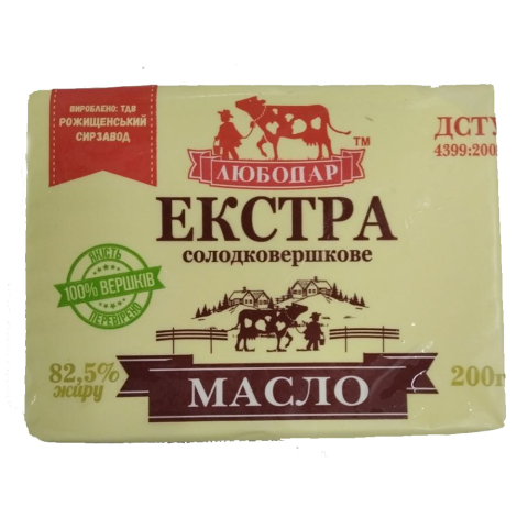 Масло Любодар 82,5% 200г Екстра