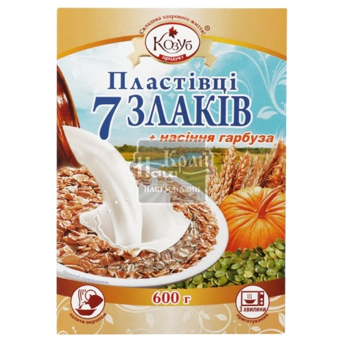 Пластівці КозубПродукт600г 7злаків+гарб
