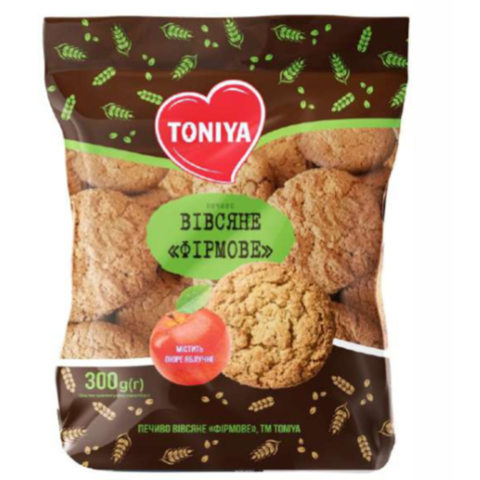Печиво Toniya 300г Фірмове вівсяне