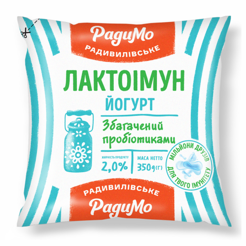 Йогурт Радимо 2% 350г Лактоімун п/е