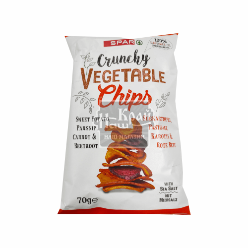 Чипси SPAR 70г Овочеві 4 мікс