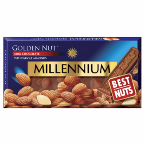 Шоколад Millennium 100г Голд Мол мигдаль