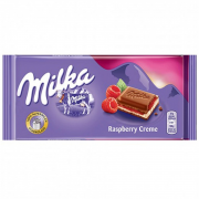Шоколад Milka 90г Малина Молочний крем