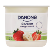 Йогурт Данон 2% 125г Полуниця-банан ст