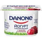 Йогурт Данон 2% 125г Вишня-черешня ст